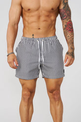 1056 - Striped Swim Shorts