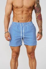 1056 - Striped Swim Shorts