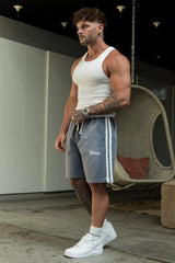 1058 - Vintage Striped Sweat Shorts