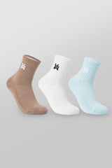 W619 Solid crew sock